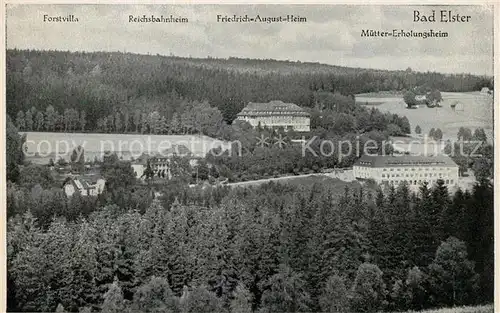 AK / Ansichtskarte Elster Bad Forstvilla Reichsbahnheim Muettererholungsheim Friedrich August Heim Kat. Bad Elster