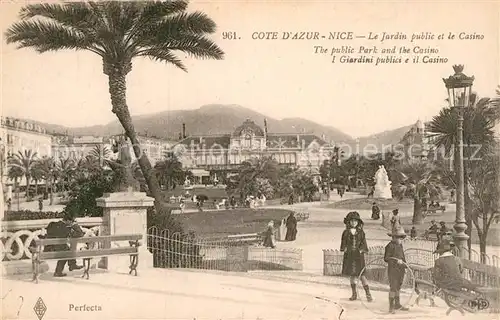 AK / Ansichtskarte Nice Alpes Maritimes Jardin Public et le Casino Kat. Nice