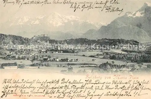 AK / Ansichtskarte Salzburg Oesterreich Blick von Maria Plain Kat. Salzburg