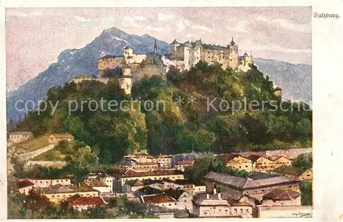 AK / Ansichtskarte Salzburg Oesterreich Kuenstlerkarte  Kat. Salzburg