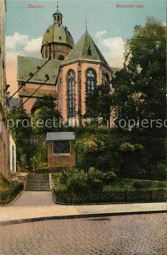 AK / Ansichtskarte Mainz Rhein Stefanskirche