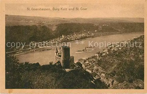 AK / Ansichtskarte Goarshausen St Burg Katz Sankt Goar Kat. Sankt Goarshausen