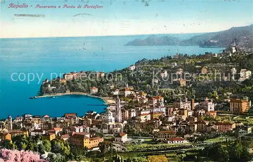AK / Ansichtskarte Rapallo Liguria Panorama Punta di Portofino Kat. Rapallo