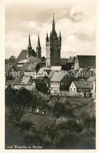 AK / Ansichtskarte Wimpfen Tuerme Kirche Panorama Kat. Bad Wimpfen