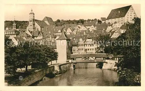 AK / Ansichtskarte Schwaebisch Hall Blick von der Mauerstrasse Steg Kat. Schwaebisch Hall