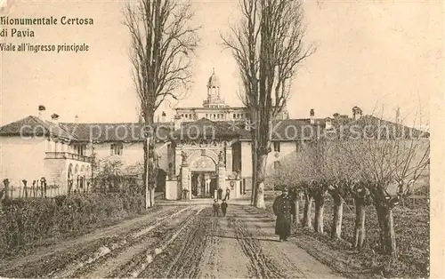 AK / Ansichtskarte Pavia Monumentale Certosa Viale ingresso principale Kat. Pavia