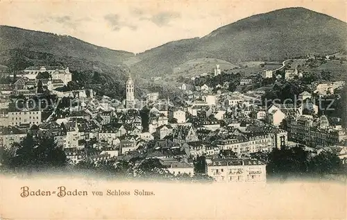 AK / Ansichtskarte Baden Baden Schloss Solms Kat. Baden Baden