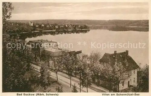 AK / Ansichtskarte Bad Buckow Maerkische Schweiz Villen Schermuetzelsee Kat. Buckow Maerkische Schweiz