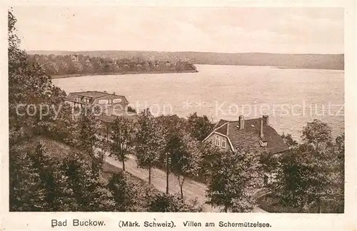 AK / Ansichtskarte Bad Buckow Maerkische Schweiz Villen Schermuetzelsee Kat. Buckow Maerkische Schweiz