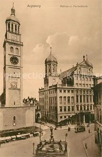 AK / Ansichtskarte Augsburg Rathaus Perlachturm Kat. Augsburg