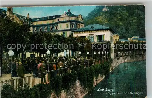 AK / Ansichtskarte Bad Ems Fruehkonzert Brunnen Kat. Bad Ems