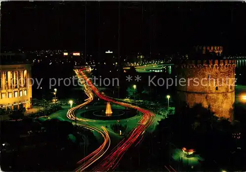 AK / Ansichtskarte Thessaloniki bei Nacht Kat. Thessaloniki