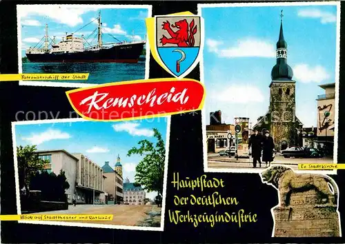 AK / Ansichtskarte Remscheid Patronatsschiff Stadttheater Rathaus Ev Stadtkirche Kat. Remscheid