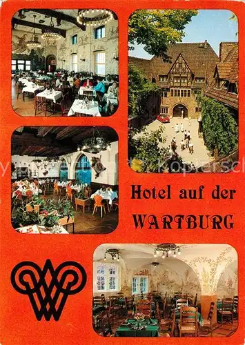 AK / Ansichtskarte Wartburg Eisenach Hotel auf der Wartburg Gastraeume Schlosshof Kat. Eisenach