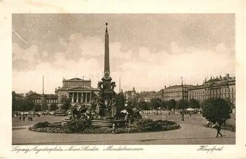 AK / Ansichtskarte Leipzig Augustusplatz Neues Theater Mendebrunnen Kat. Leipzig