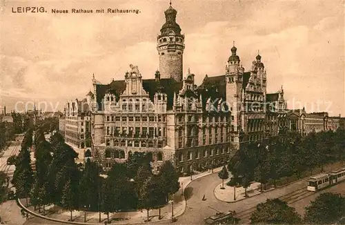 AK / Ansichtskarte Leipzig Neues Rathaus mit Rathausring Kat. Leipzig