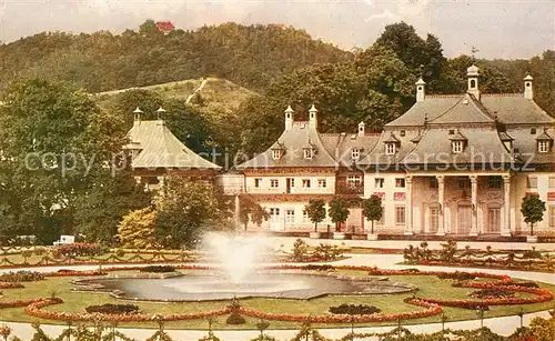 AK / Ansichtskarte Pillnitz Schloss Bergschloss mit Fontaene Kat. Dresden