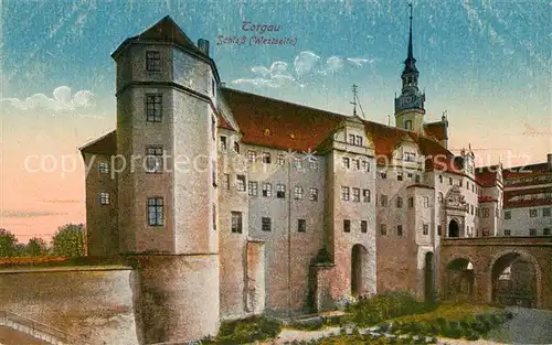 AK / Ansichtskarte Torgau Schloss Westseite Kat. Torgau