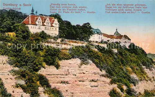 AK / Ansichtskarte Dornburg Saale Goethe Schloss Gedicht Kat. Dornburg Saale