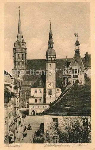 AK / Ansichtskarte Bautzen Petrikirche und Rathaus Serie Deutsche Heimatbilder Kupfertiefdruck Kat. Bautzen