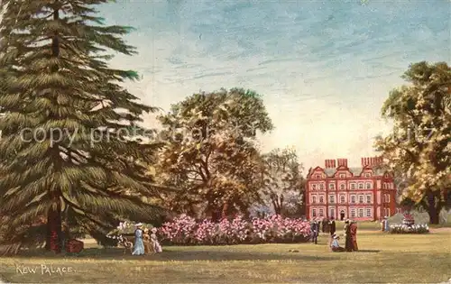 AK / Ansichtskarte London Kew Gardens and Palace Painting Kuenstlerkarte Kat. City of London