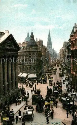 AK / Ansichtskarte London The Mansion House and Cheapside Traffic Kat. City of London