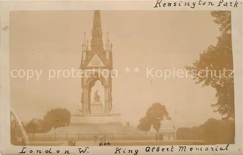 AK / Ansichtskarte London King Albert Memorial Kensington Park Kat. City of London