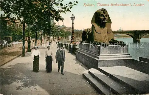AK / Ansichtskarte London Sphinx Thames Embankment Kat. City of London