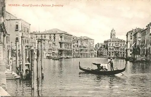 AK / Ansichtskarte Venezia Venedig Canal Grande Palazzo Browning Kat. 