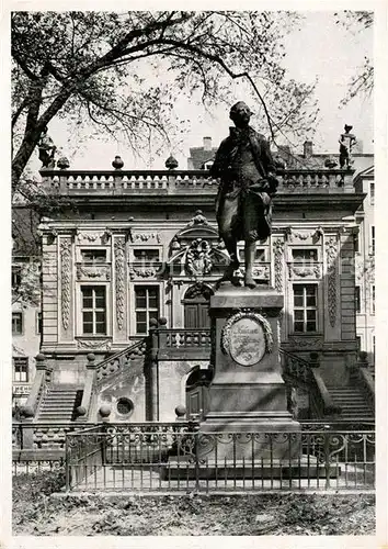 AK / Ansichtskarte Leipzig Alte Boerse mit Goethe Denkmal Statue Kat. Leipzig