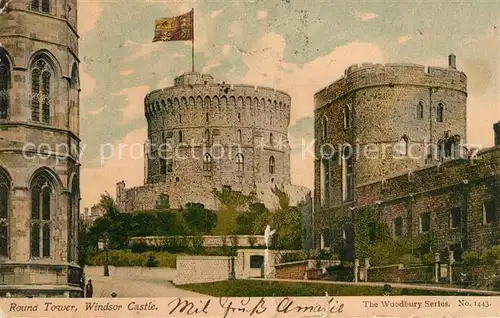 AK / Ansichtskarte Windsor Castle Round Tower Woodbury Series No 1443 Kat. City of London