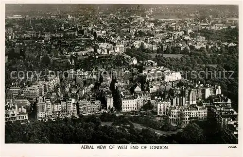 AK / Ansichtskarte London Aerial view of West End Kat. City of London