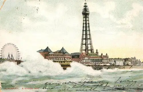 AK / Ansichtskarte Blackpool Rough Sea Tower Kat. Blackpool