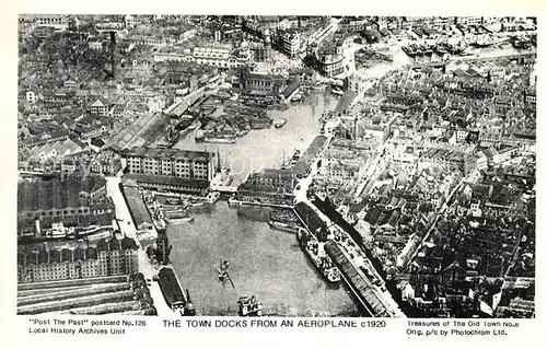 AK / Ansichtskarte Docks Town Aerial view