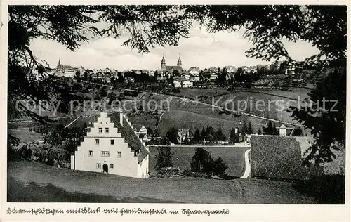 AK / Ansichtskarte Freudenstadt Baerenschloesschen mit Blick auf die Stadt im Schwarzwald Kat. Freudenstadt