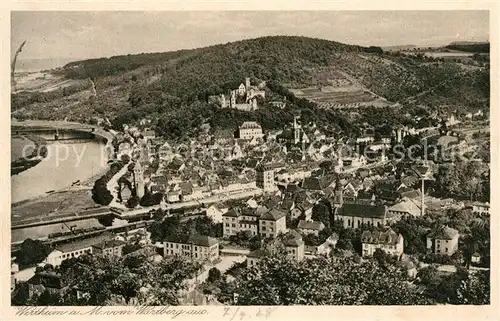 AK / Ansichtskarte Wertheim Main Panorama Blick vom Wartberg aus Kat. Wertheim