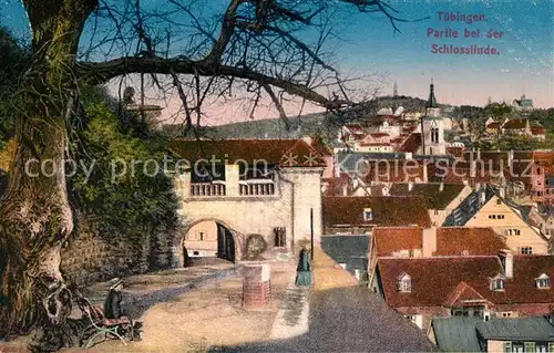 AK / Ansichtskarte Tuebingen Partie bei der Schlosslinde Kat. Tuebingen