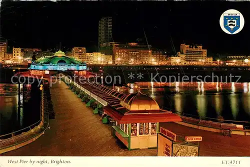 AK / Ansichtskarte Brighton East Sussex West Pier Nachtaufnahme Kat. 