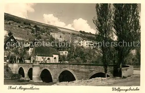 AK / Ansichtskarte Mergentheim Bad Wolfgangsbruecke Kat. Bad Mergentheim