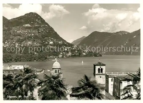 AK / Ansichtskarte Lugano Lago di Lugano Monte Bre Panorama