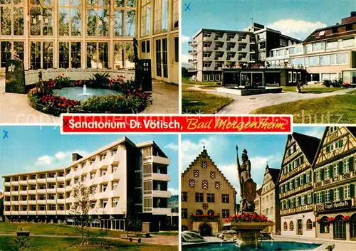 AK / Ansichtskarte Bad Mergentheim Sanatorium Dr Voetisch Trinkhalle Brunnen Kat. Bad Mergentheim