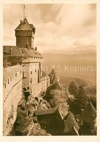 AK / Ansichtskarte Hohkoenigsburg Haut Koenigsbourg Suedseite und Ostturm Kat. Orschwiller