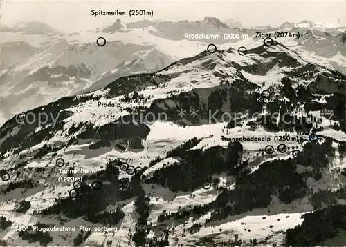 AK / Ansichtskarte Flumserberg Flums Fliegeraufnahme