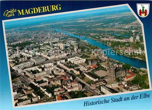AK / Ansichtskarte Magdeburg Fliegeraufnahme Kat. Magdeburg