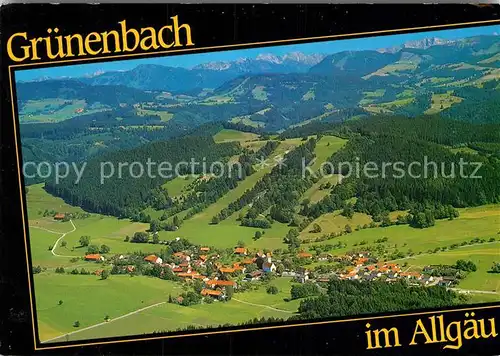 AK / Ansichtskarte Gruenenbach Allgaeu Fliegeraufnahme Kat. Gruenenbach