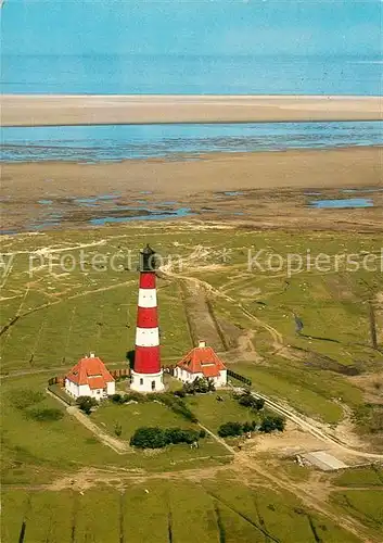 AK / Ansichtskarte Eiderstedt Westerhever Leuchtturm Fliegeraufnahme Kat. Toenning