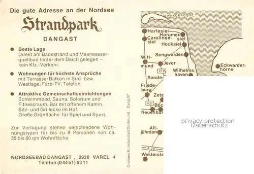 AK / Ansichtskarte Dangast Nordseebad Strandpark Strand Hallenbad Gastraum