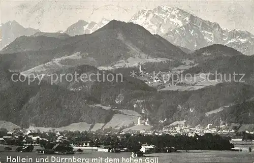 AK / Ansichtskarte Hallein mit Duerrnberg und Hohe Goell Kat. Hallein