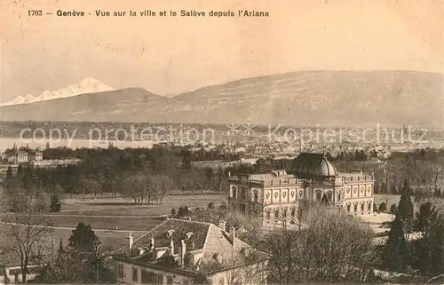 AK / Ansichtskarte Geneve GE et Saleve depuis l`Ariane Kat. Geneve