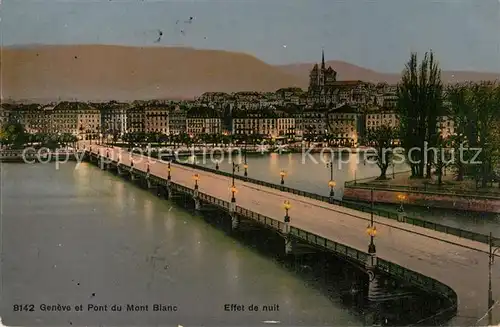 AK / Ansichtskarte Geneve GE et Pont du Mont Blanc Kat. Geneve